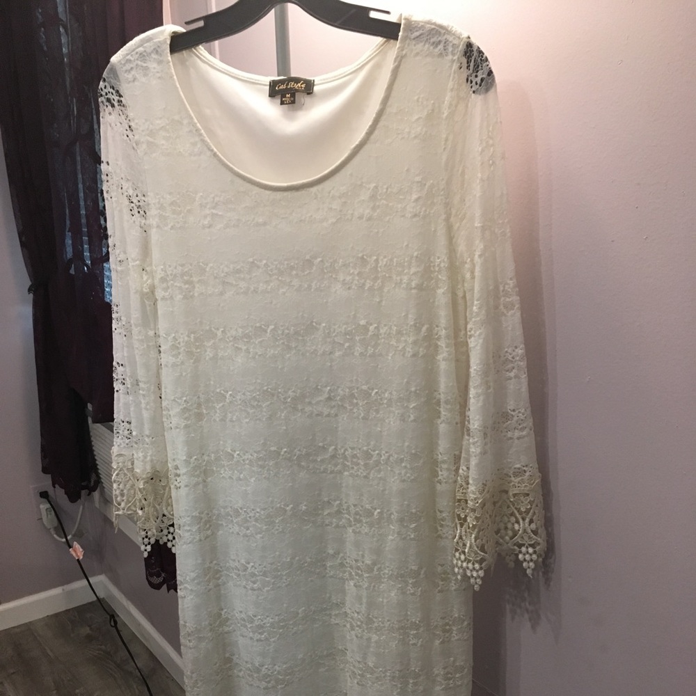 ❌SOLD❌Cream Lace Dress
